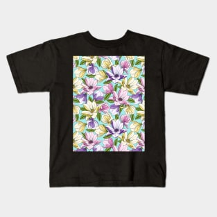 Blooming Magnolia Flowers Kids T-Shirt